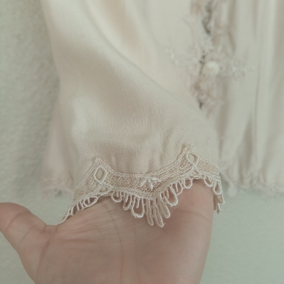 vintage Cachet by Bari Protas women's jacket with lace at the edge size 11/12 - Picture 11 of 14